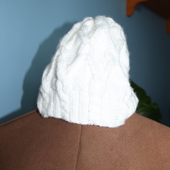 White Winter Hat - Picture 2 of 4